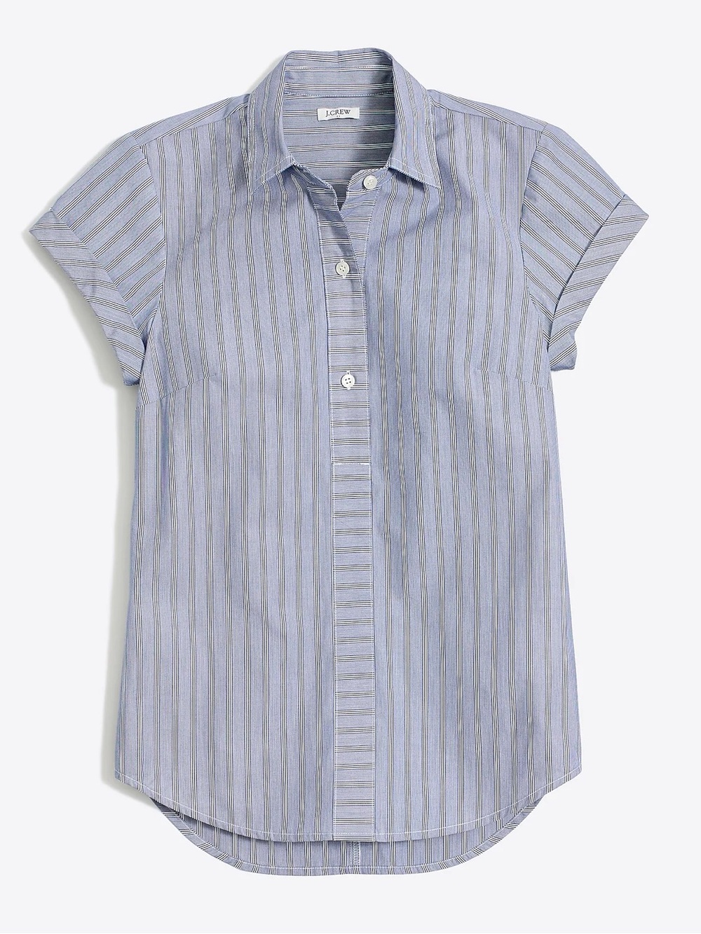 J. Crew Striped Short Sleeve Popover Shirt Size XXS